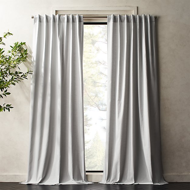 SILVER GREY BASKETWEAVE II CURTAIN