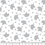 Nursery Fabric - Elephant Confetti Gray Flannel
