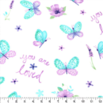 You Are Loved Butterfly Nursery Flannel Fabric - Image 2